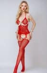 YesX YX879 Christmas Sexy Red Bodystocking