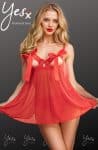YesX YX841 Red Babydoll Set