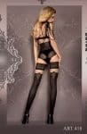 Ballerina 418 Hold Ups Black / Skin / Gold