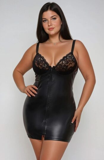 YesX YX732Q Zippy Sexy Black Dress
